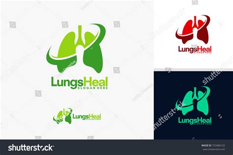 Lungs Health Logo Template Lung Care Stock Vector Royalty Free