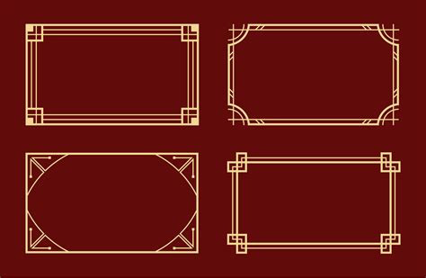 Set Art Deco Frames Collection 32180570 Vector Art At Vecteezy