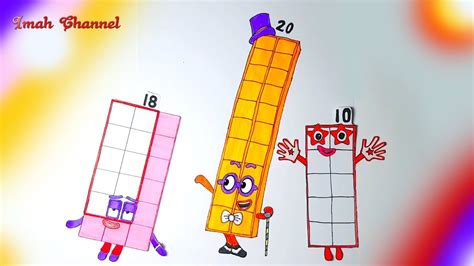 Numberblocks 20 New Numberblocks How To Draw And Coloring Youtube