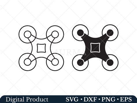 Drone Svg Quadcopter Svg Aircraft Svg Afbeelding Door Chipus