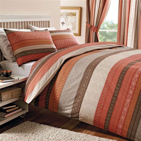 Tour her bedroom and shop her bed threads bedding bundle of pink clay, terracotta and rust. Terracotta Mizar Duvet Cover Set | Dunelm in 2020 | Duvet ...