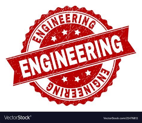 Scratched Textured Engineering Stamp Seal Vector Image