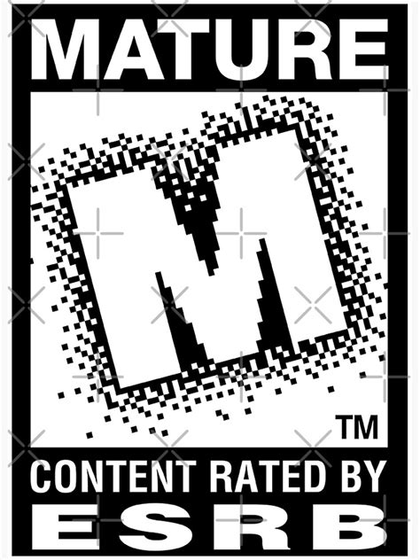 Esrb Mature Rating Logo Sticker For Sale By Rubencrm Redbubble