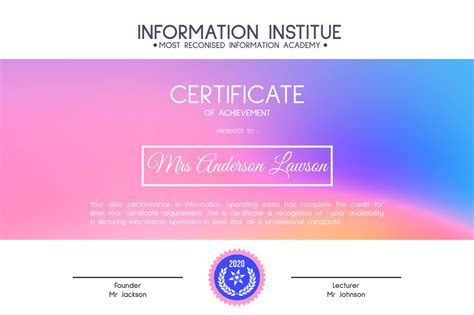 Holographic Multipurpose Certificate Certificate Templates