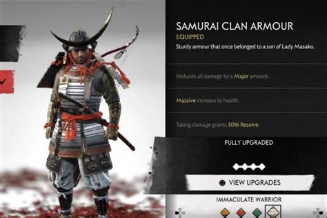 Ghost Of Tsushima All Armor Sets List Samurai Gamers