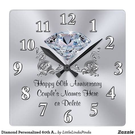 Gifts australia has many excellent 60th birthday gift ideas that will make turning 60 even more special than it already is. Diamond Personalized 60th Anniversary Gifts CLOCK | Zazzle ...