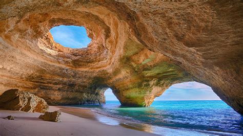 Cave Beach In Algarve Portugal Wallpapers And Images