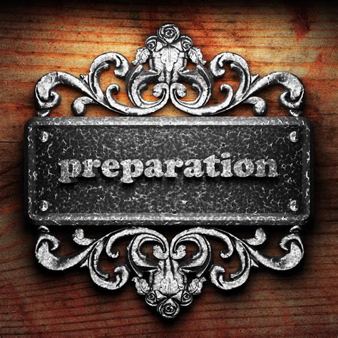Preparation Word Of Iron On Wooden Background 6345823 Stock Photo At