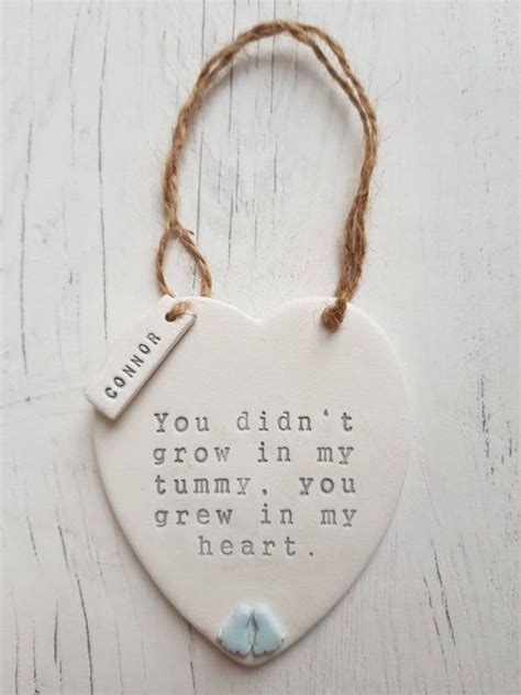 Research local and online support resources like adoptive family support groups. Adoption keepsake gift - forever family - personalised clay heart - gift for new family - not a ...