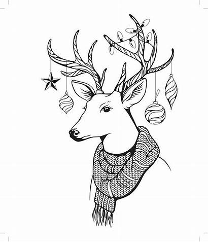 Coloring Pages Aesthetic Hipster Printable Christmas Drawing