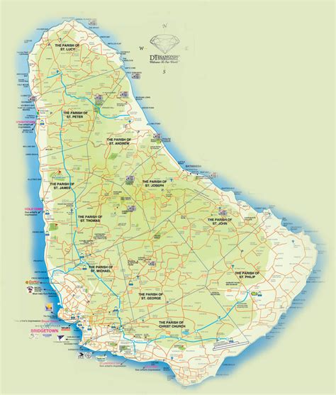 Barbados Political Map