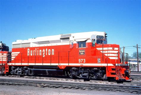 A Set Of New Chicago Burlington And Quincy Gp30s Resplendent In Their