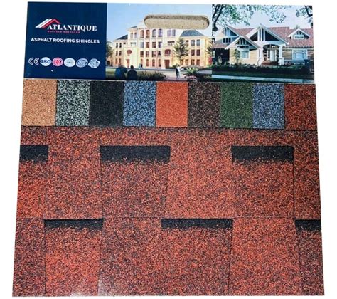 Flat Tile Asphalt Cement Roofing Shingles Model Namenumber Asian Red