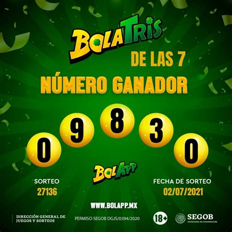 Los Números Ganadores De La Lotería Tris De Las Siete Viernes 2 De Julio Del 2021 Futbolete