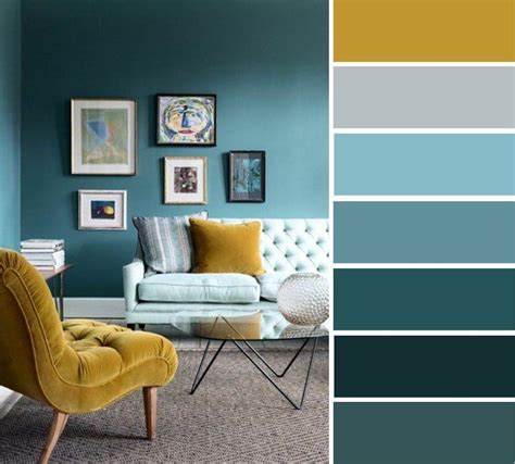 Image Result For Mustard Yellow Teal Bedroom Colour Schemes Colores