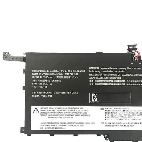 Replacement Laptop Battery For Lenovo X1 Yoga Thinkpad X1 Carbon 4th