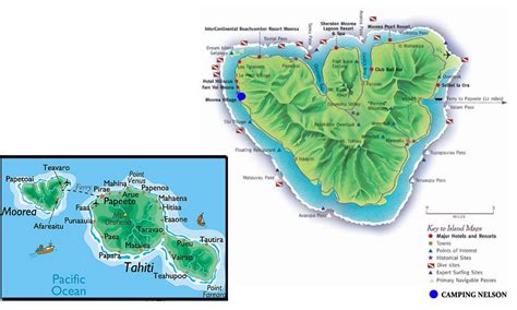 Map Of Moorea Moorea Map Tahiti