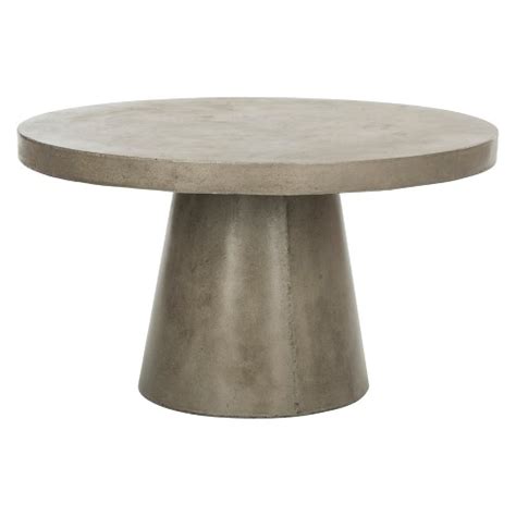 Find a wide selection of coffee and end tables at great value on athome.com, and buy them at your coffee tables, end tables and side tables in every style including modern, farmhouse, boho and. Delfia Modern Concrete Round Dia Coffee Table - Dark Gray ...