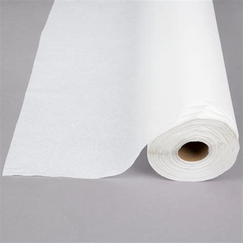 40 X 300 17 White Embossed Paper Roll Table Cover