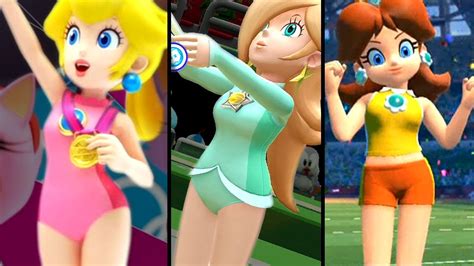 Mario And Sonic At The Olympic Games Evolution Of Peach Daisy And Rosalina Tokyo 2020 To Beijing