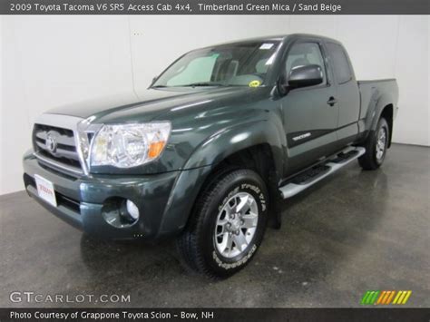 Timberland Green Mica 2009 Toyota Tacoma V6 Sr5 Access Cab 4x4 Sand