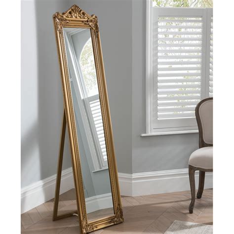 Full Length Mirror In Gold The Elizabeth Floor Standing Mirror