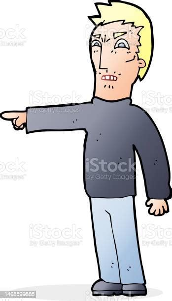 Cartoon Angry Man Pointing Stock Illustration Download Image Now