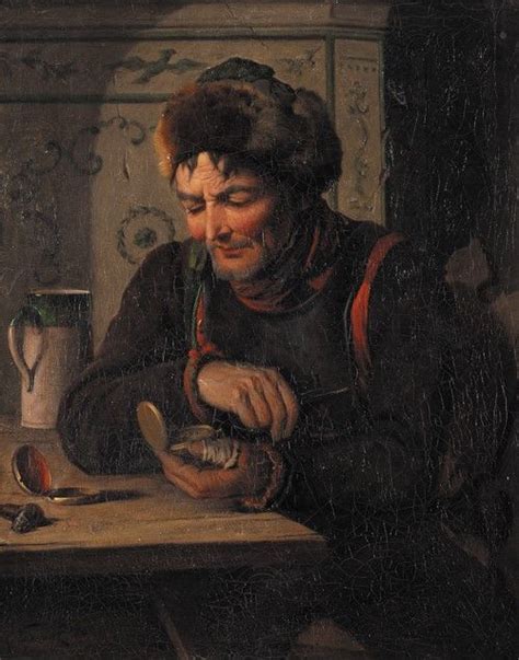 The Clockmaker Painting Oscar Adolfovich Hoffman Oil Paintings