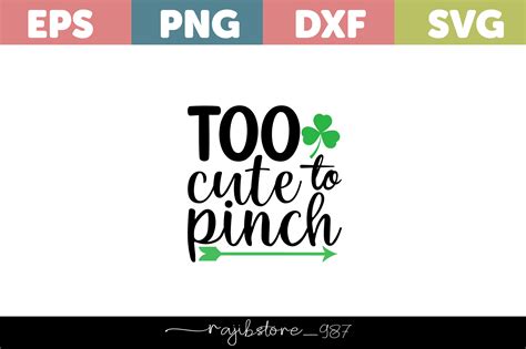 too cute to pinch svg graphic by rajibstore 987 · creative fabrica