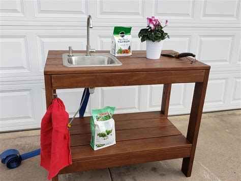 Potting bench with sink | Ana White | Potting bench with sink, Potting ...