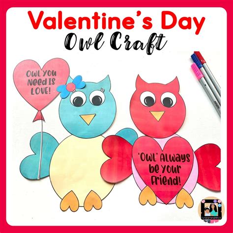 Valentines Day Owl Craft Owl Craft Made By Teachers