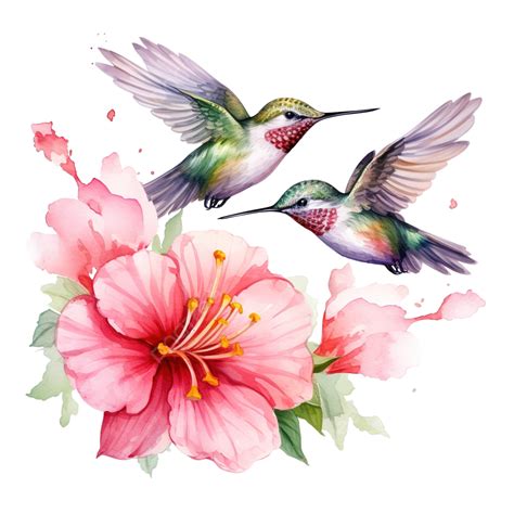 Hummingbird Flowers Clip Art