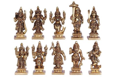 Buy Artvarko Brass Dashavatara Dasavatharam Of Lord Vishnu Statues Ten