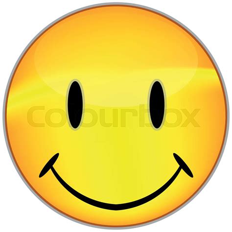 Smiley Face Button Stock Vector Colourbox