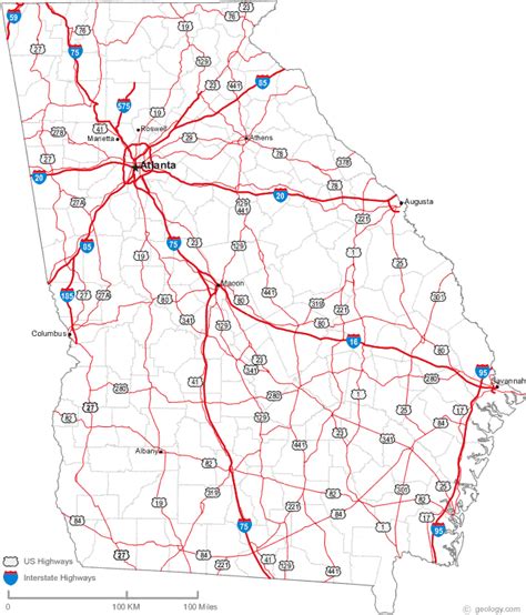 Map Of Georgia Interstates ~ Odsepatu