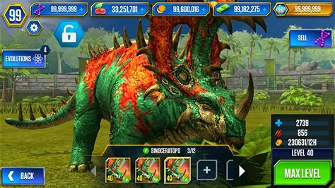 Sinoceratops Max Full X3 Level 40 Jurassic World Youtube