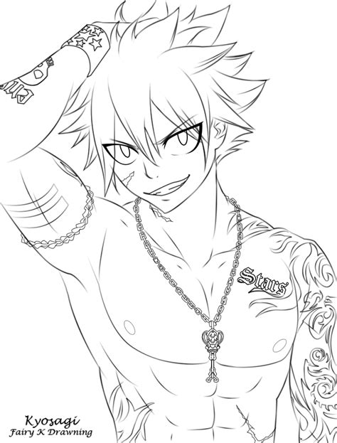 Natsu Dragneel Full Body Coloring Pages Coloring Pages