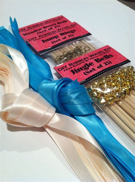 Tie one ribbon at a time to the end of the dowel. Set of 175 DIY Ribbon Wand Kit Two Ribbons WITH by EventsByKelli, $78.75 | Diy ribbon, Ribbon ...