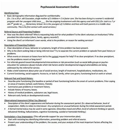 Social Work Assessment Form In 2020 Social Work Assessment Lcsw Exam