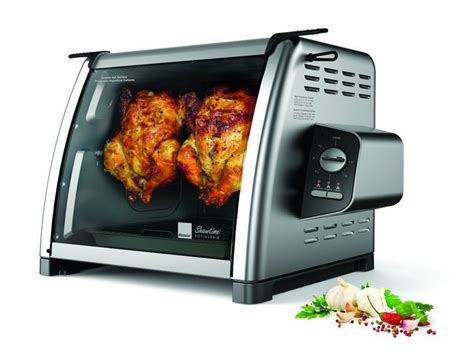 Convection Rotisserie Roaster Oven Automatic Timer Cook Chicken Turkey Beef Pork Rib Roast