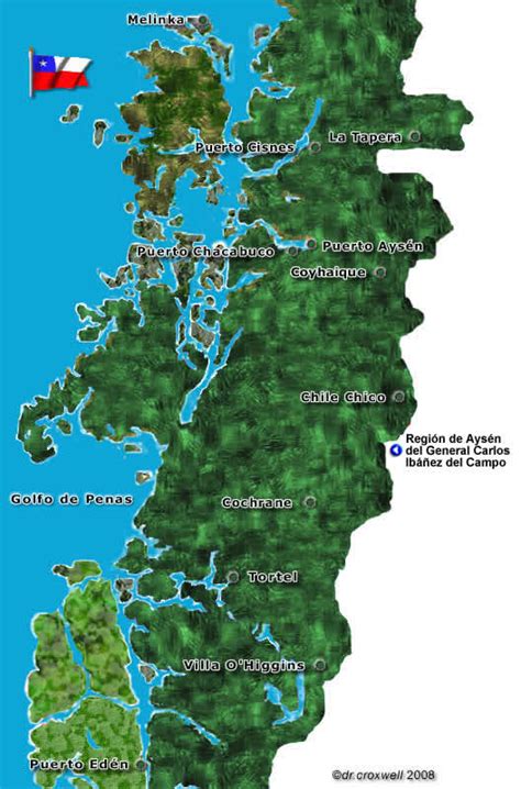 Mapa Patagonia De Chile Interactivo Región Xi Sur Chileno