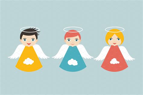 Angels Cartoon Illustration Illustrator Graphics ~ Creative Market
