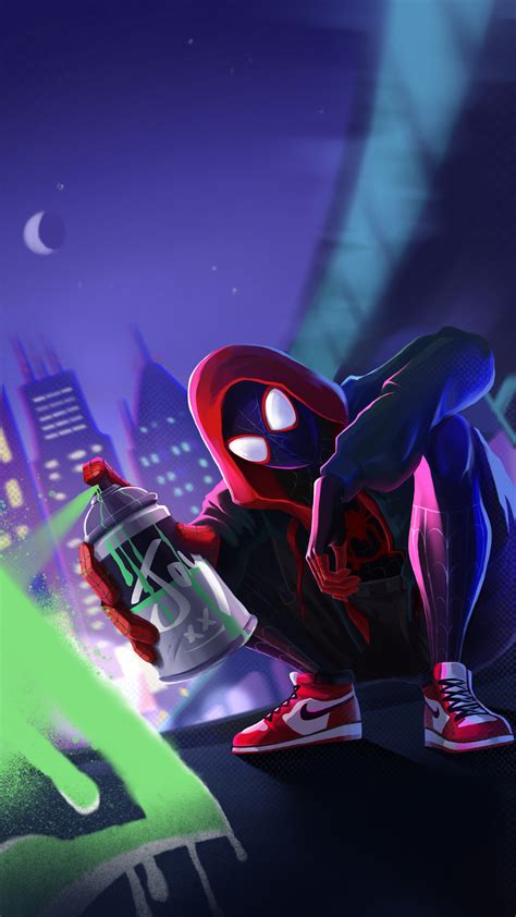 1080x1920 Spiderman Miles Morales With Spray Paint Iphone 76s6 Plus