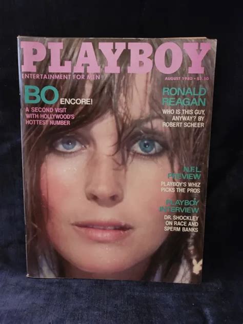 Vintage August Playboy Magazine Bo Derek Victoria E Cooke Girls