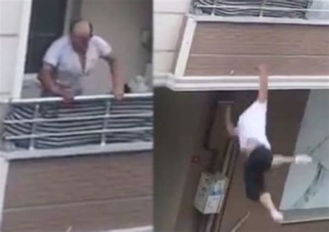 When Keeping It Real Goes Wrong Man Falls Off Balcony Trying To Fight Someone On The Street