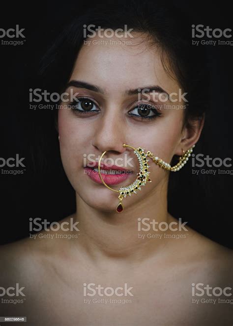 Concept Shoot With An Asian Model Wearing A Big Jewellery Gold Nose