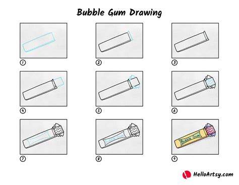 Bubble Gum Drawing Helloartsy