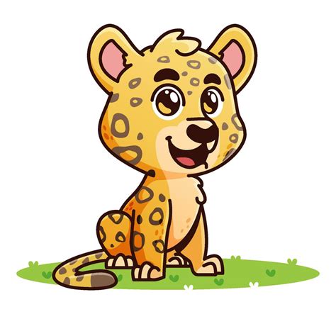 Cute Jaguar Cartoon Animal Alphabet Cute Cartoon 34723933 Vector Art