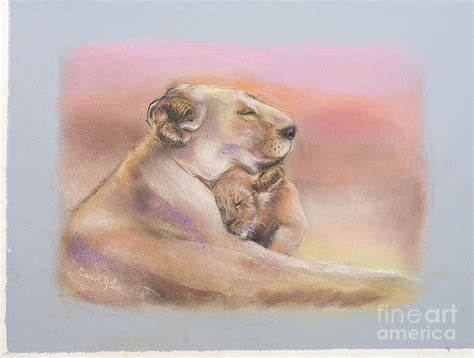 Lion Love Painting By Carol Jobe