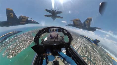 See The Blue Angels Fly Over Miami From Inside The Cockpit Video